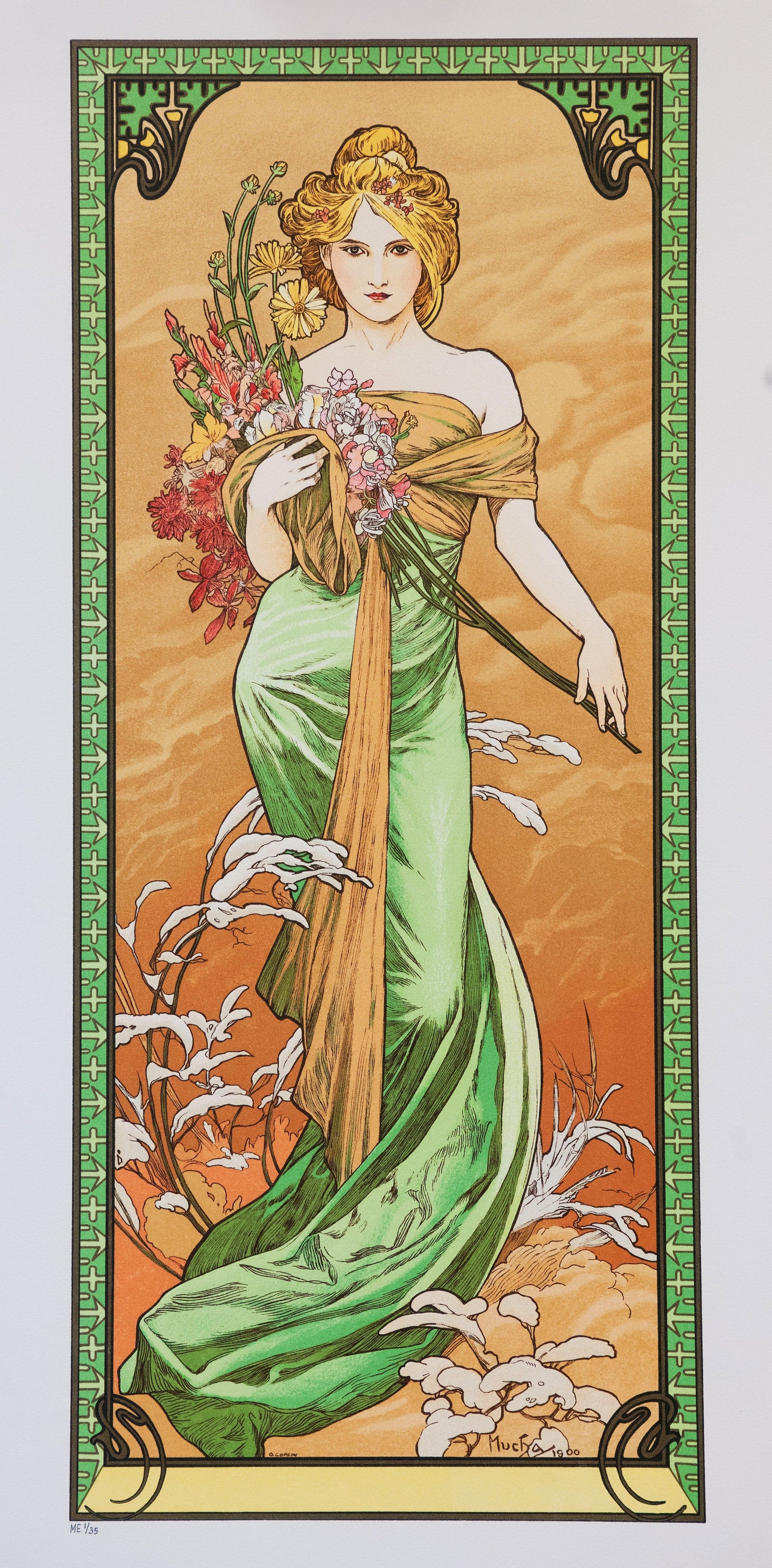 Alphonse Mucha Art Nouveau Woman