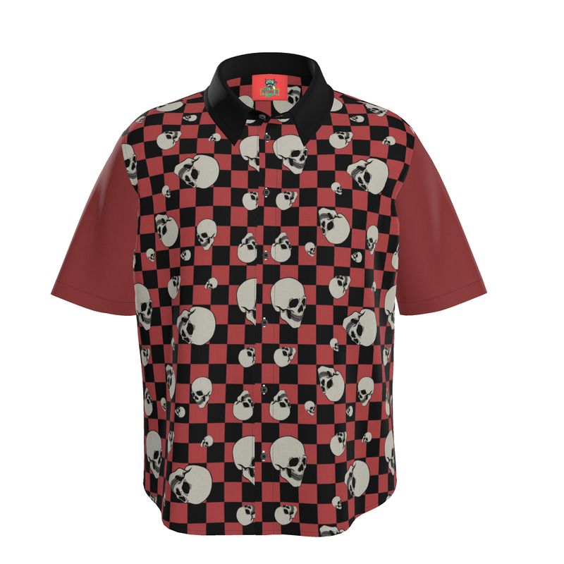 Short Sleeve Shirt, Retro Skull Rockabilly short Sleeve Shirt