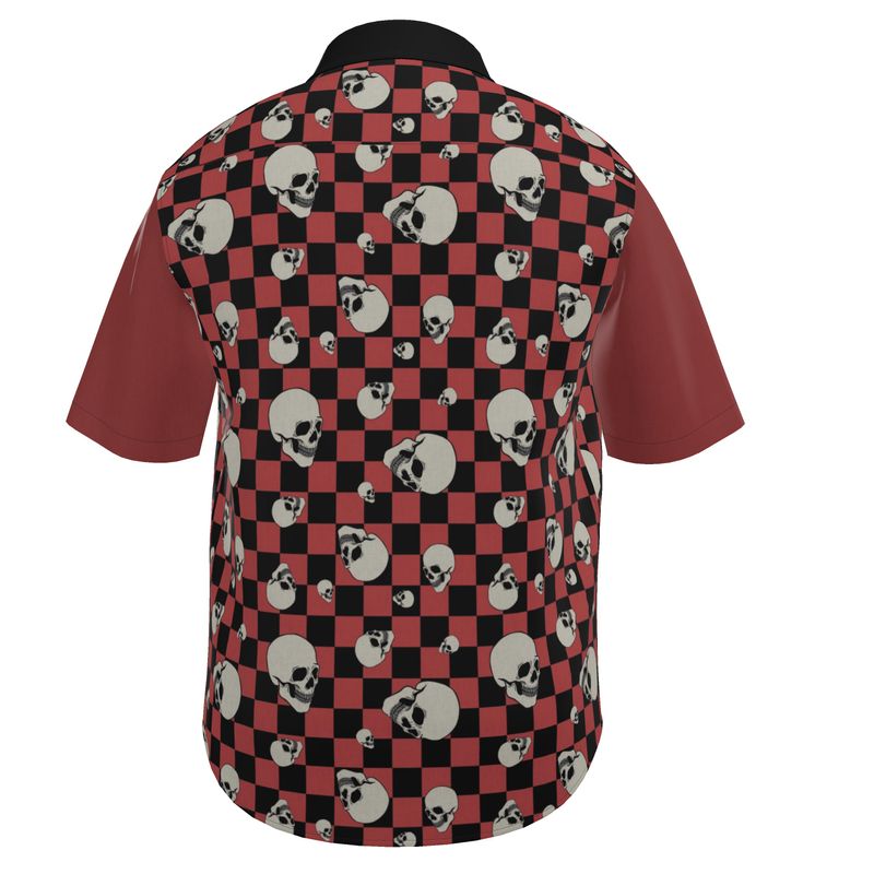 Short Sleeve Shirt, Retro Skull Rockabilly short Sleeve Shirt