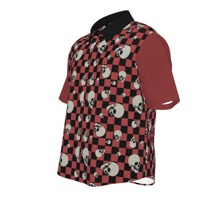 Short Sleeve Shirt, Retro Skull Rockabilly short Sleeve Shirt