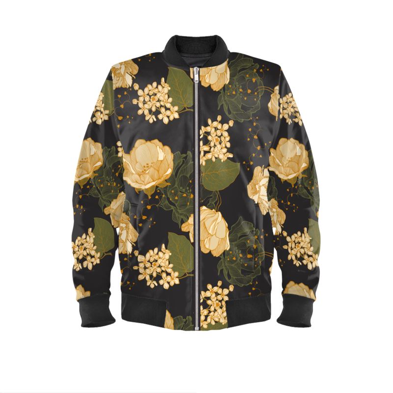 Ladies Floral Bomber Jacket