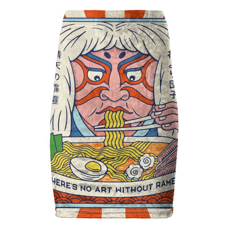 Harajuku Pencil Skirt in Crushed Velour