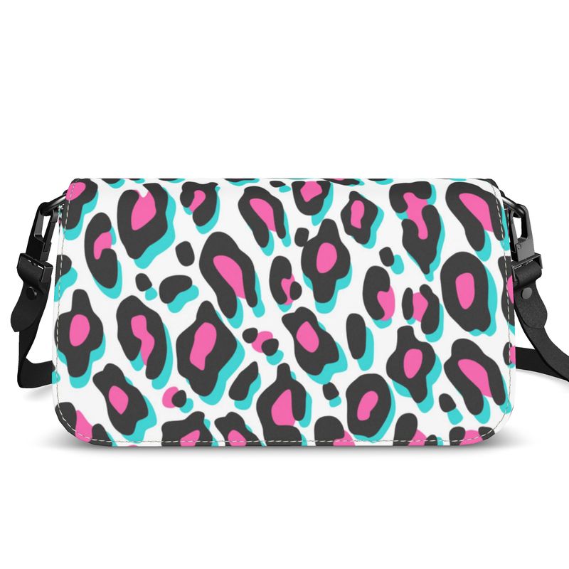 Snow Leopard Fold Over Handbag