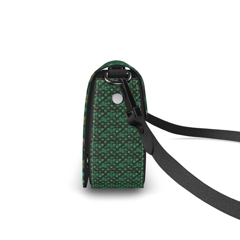 Gold Tiger and Emerald Fold over bag