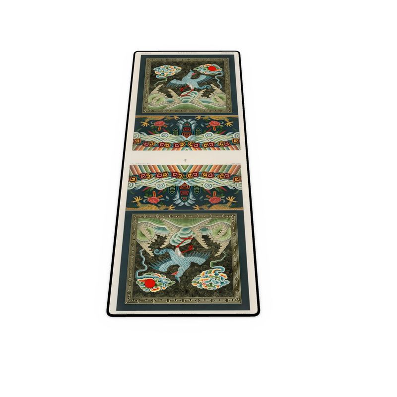 Yogamatte - Jugendstil-Vintage-Design im chinesischen Stil
