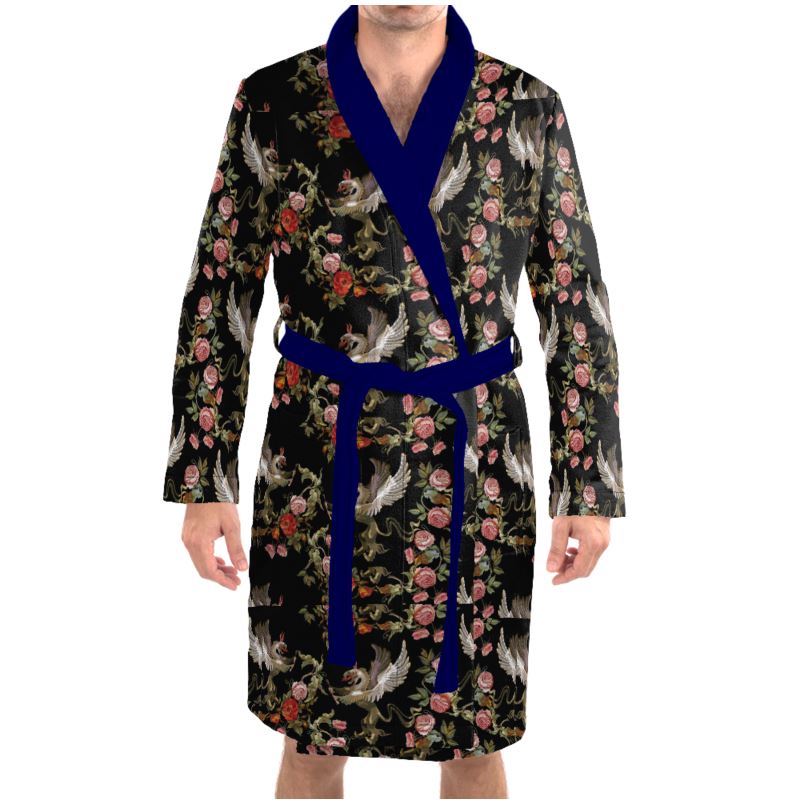 Griffin And Roses Luxury Dressing Gown in Velvet or Terry Towelling