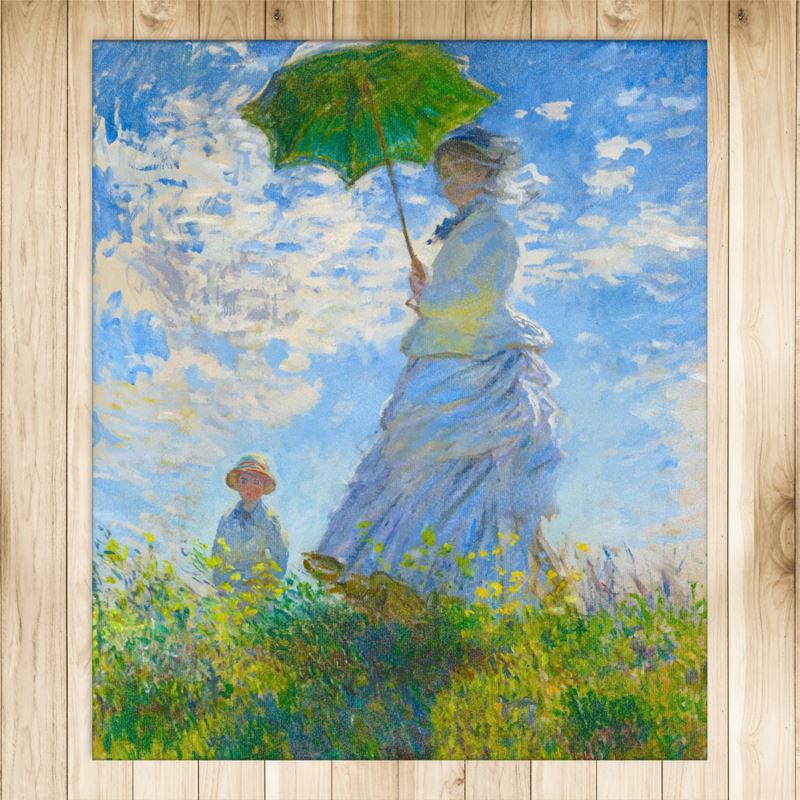 Tapis Claude Monet - Femme à l'ombrelle - Madame Monet avec son fils
