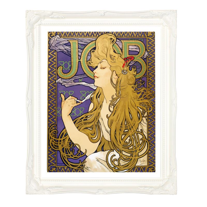 Jugendstil Alphonse Mucha verzierte Rahmen Kunstdrucke