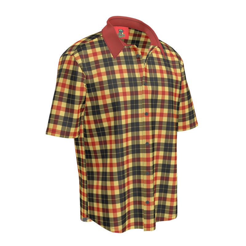 Tartan Short Sleeve Shirt, Linen Shirt, Silk Shirt, Pima Cotton