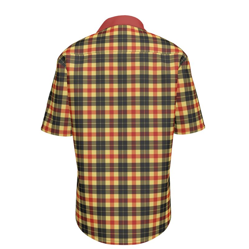 Tartan Short Sleeve Shirt, Linen Shirt, Silk Shirt, Pima Cotton