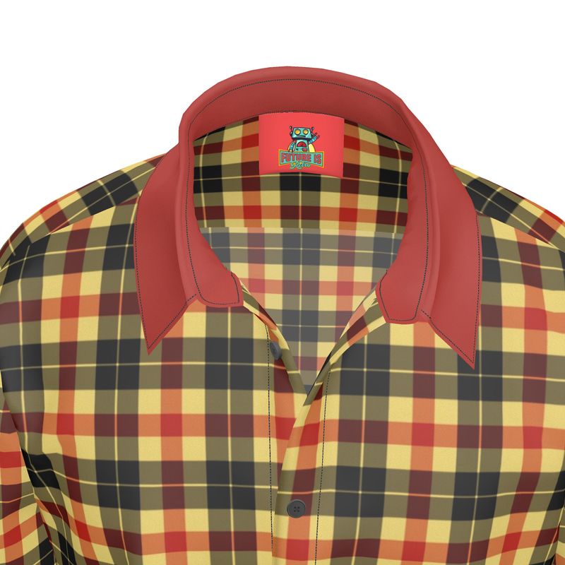 Tartan Short Sleeve Shirt, Linen Shirt, Silk Shirt, Pima Cotton