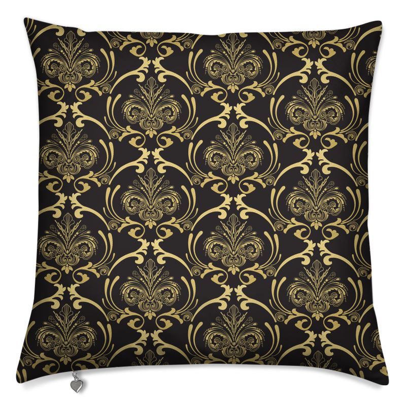 Gold Damask Cushion Cover