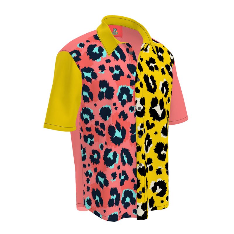 Short Sleeve Shirt Retro Animal Print