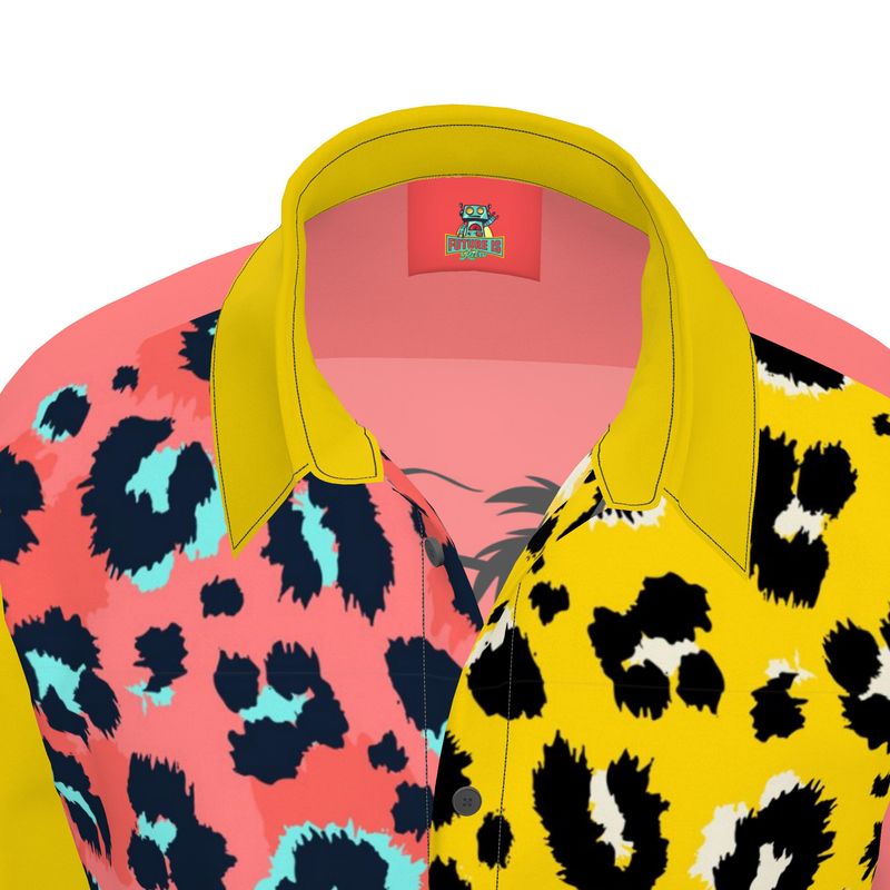 Short Sleeve Shirt Retro Animal Print