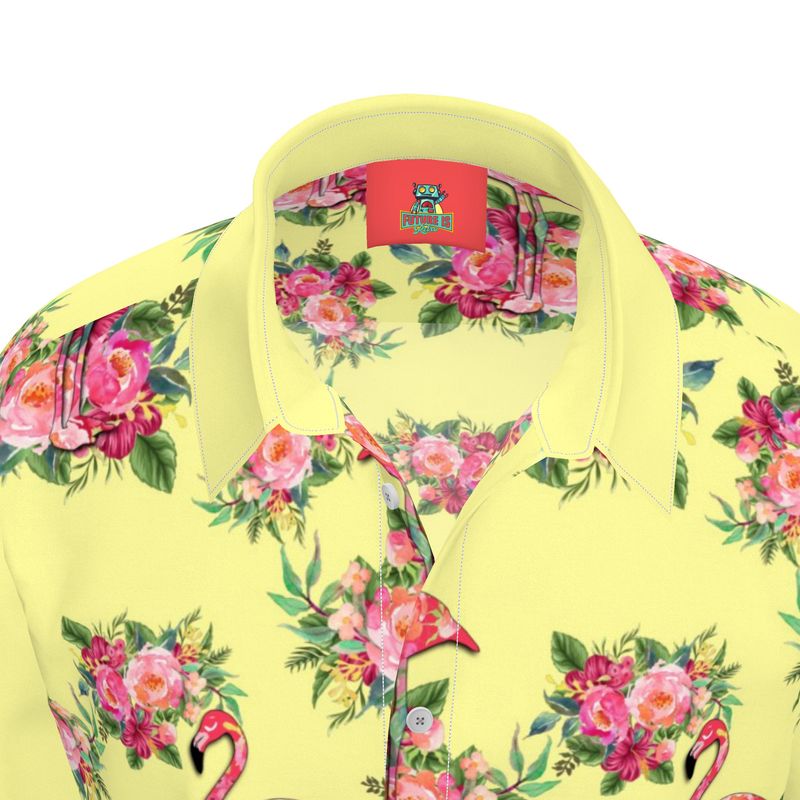 Hawaiian Aloha Shirt, Short Sleeve Shirt, Flamingo Summer shirt