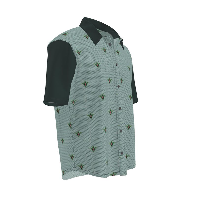 Art Deco Short Sleeve Bowling Shirt