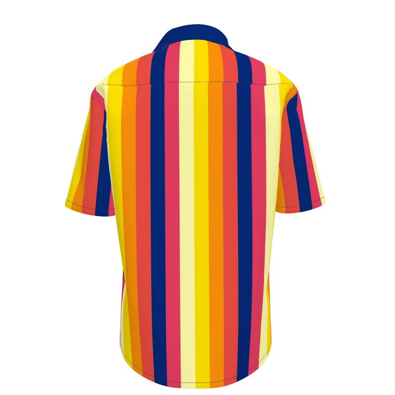 Short Sleeve Shirt Retro 70s Stripes