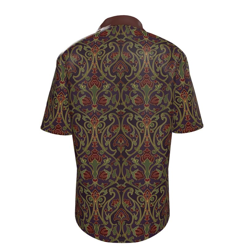 Short Sleeve Shirt Art Nouveau, Linen, Silk, Pima Cotton,