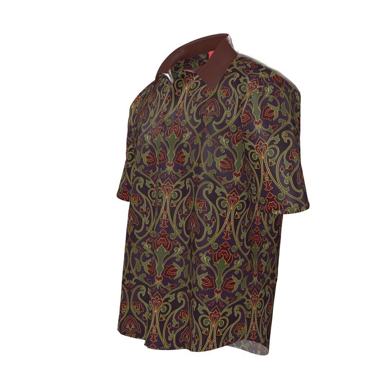 Short Sleeve Shirt Art Nouveau, Linen, Silk, Pima Cotton,