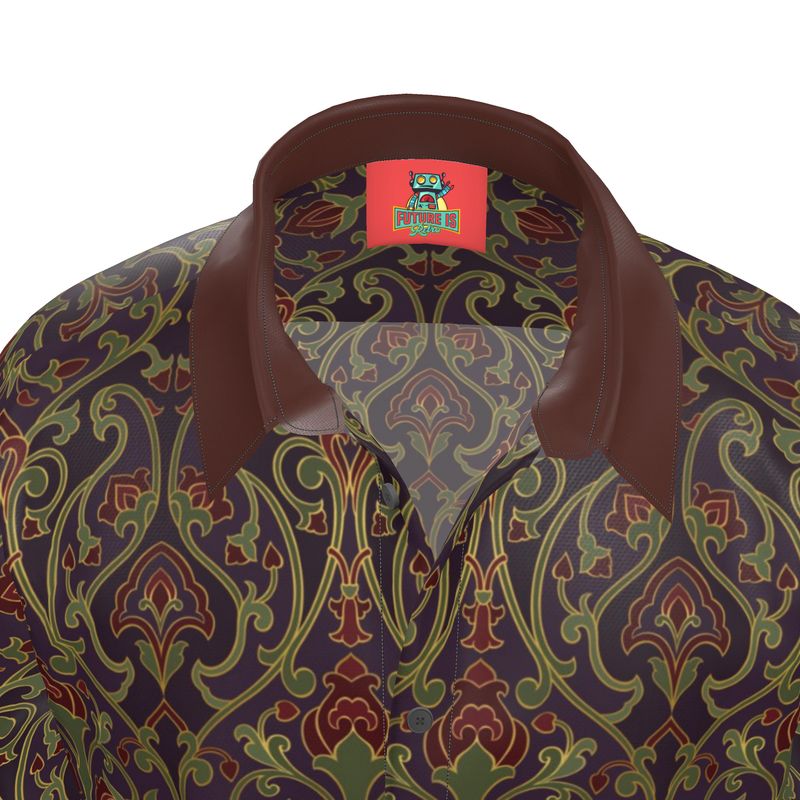 Short Sleeve Shirt Art Nouveau, Linen, Silk, Pima Cotton,