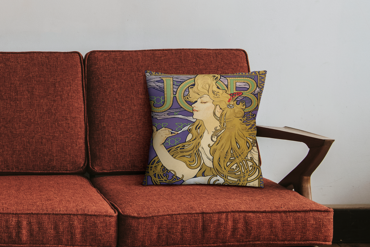 Samtkissenbezug Alphonse Mucha Jugendstil