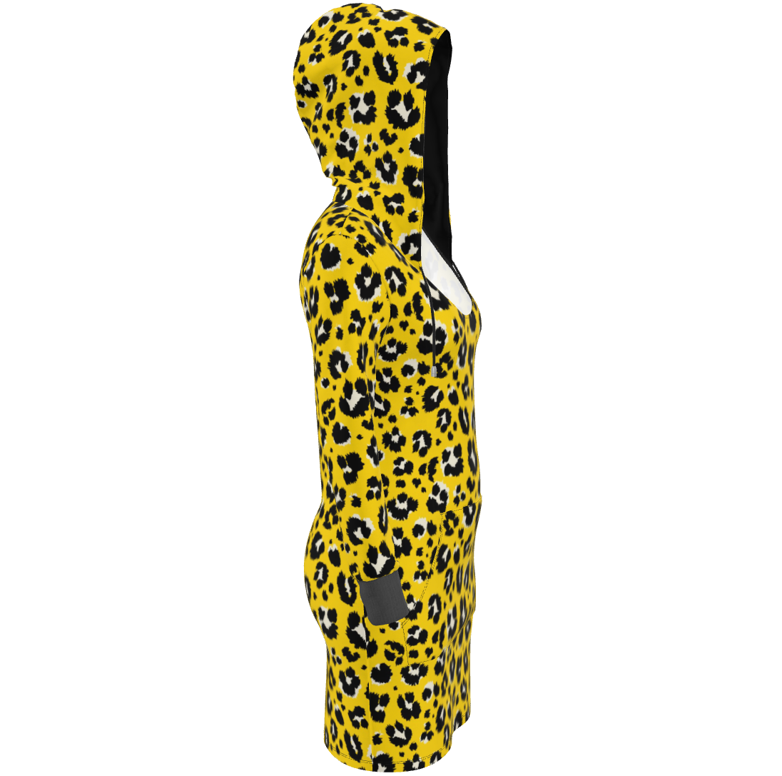 Hoodie-Kleid mit Leopardenmuster