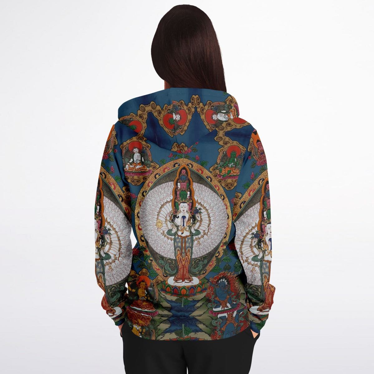 Zip Up Art Hoodie, Spiritual, Festival, Yoga, Meditation Zip Hoodie