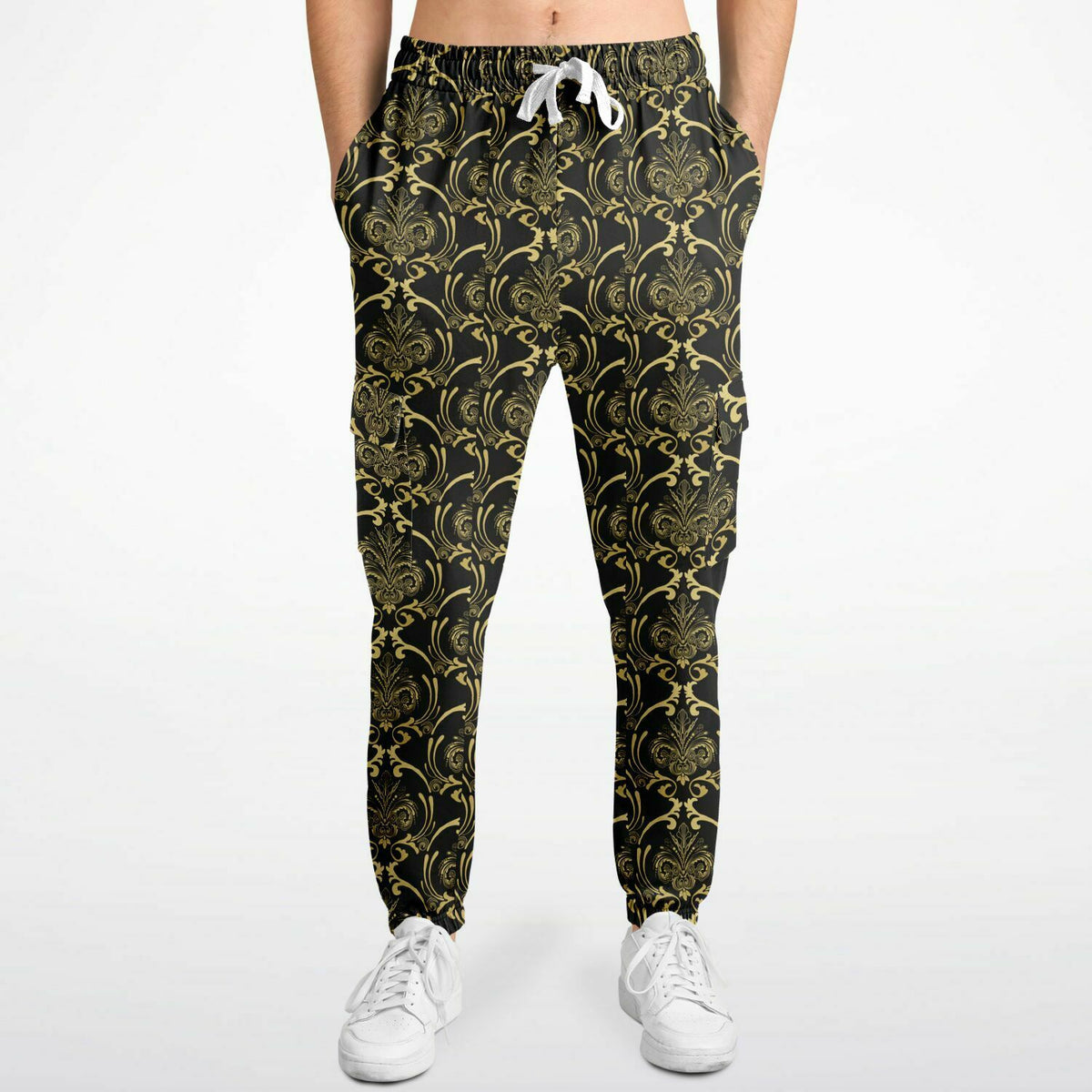 Art Deco Athletic Cargo Sweatpants - AOP
