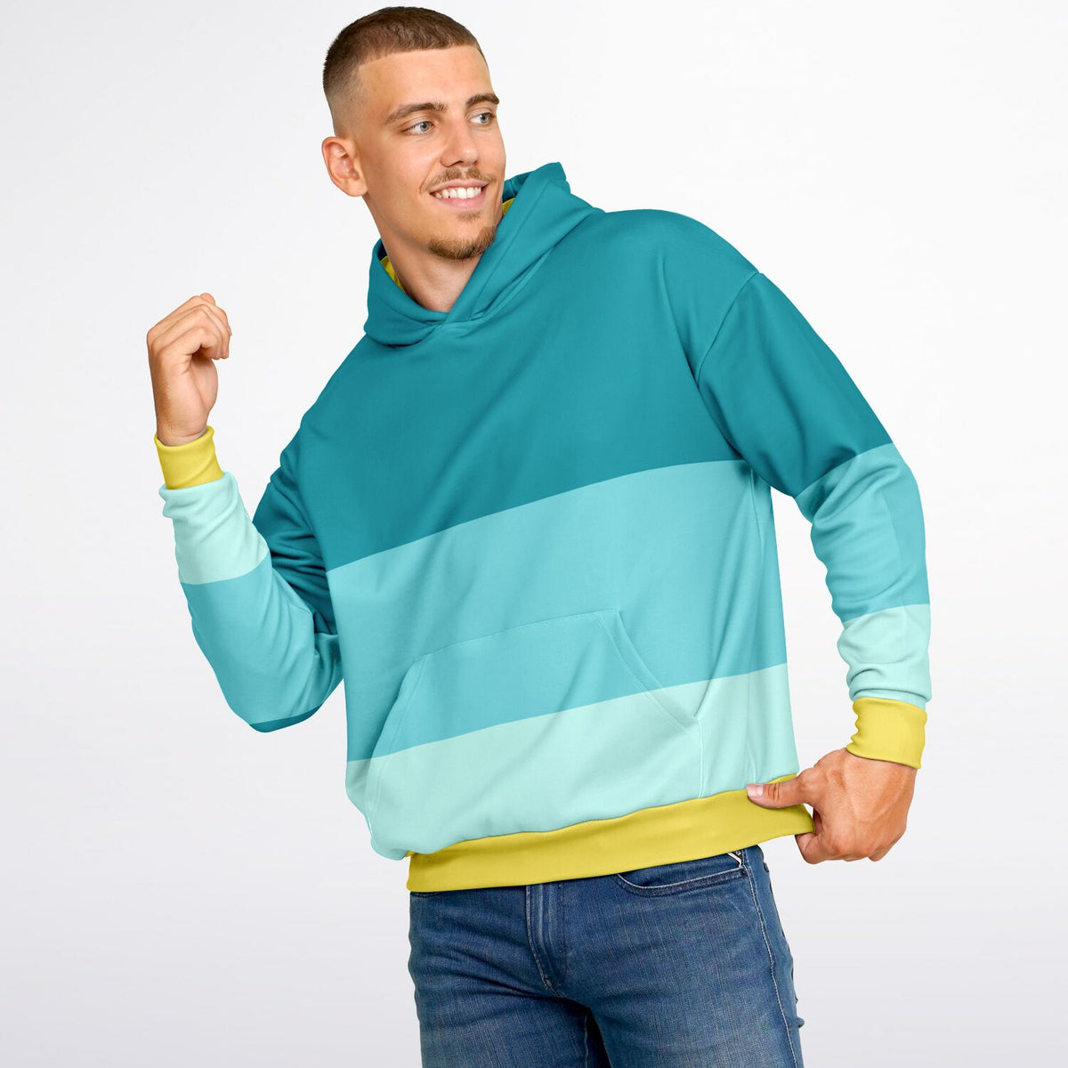 The Beach Color block Heavyweight Oversized Hoodie