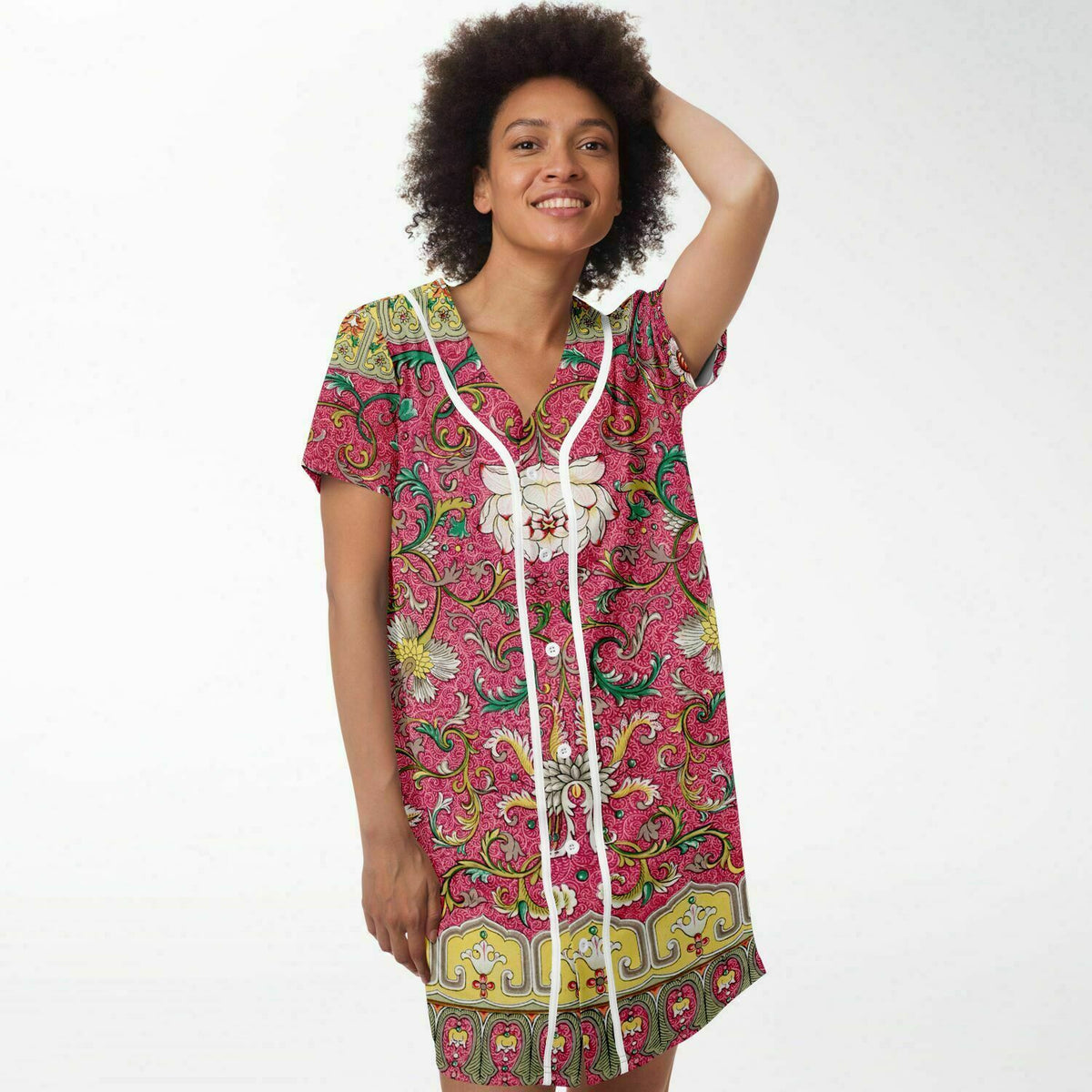 Vintage Art Nouveau Baseball Jersey Dress