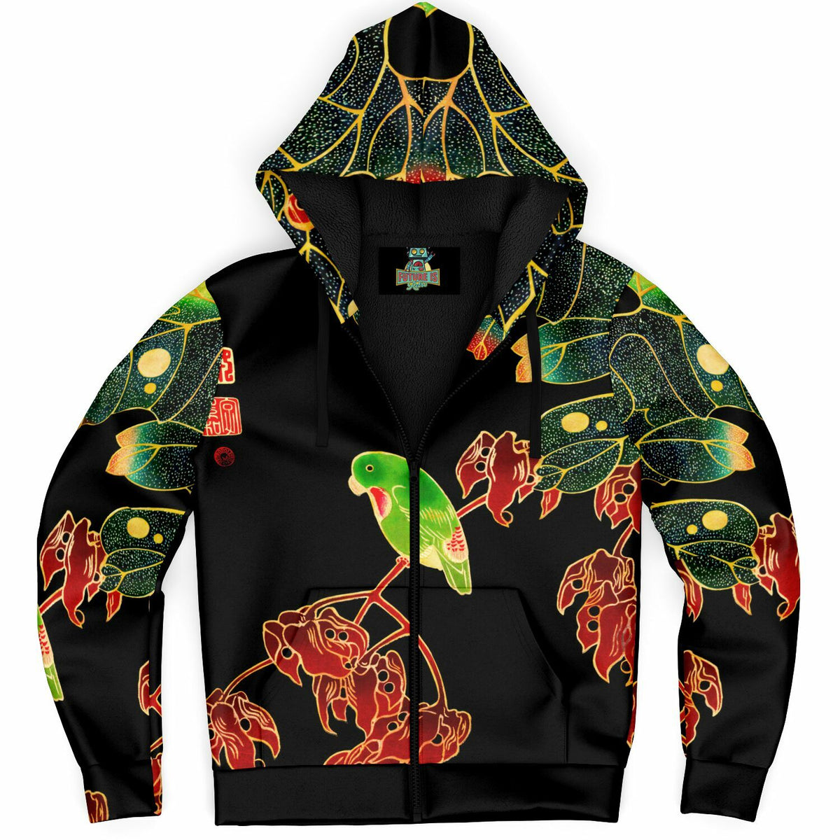 Japanese Art Fleece Hoodie - Ukiyo-e Style