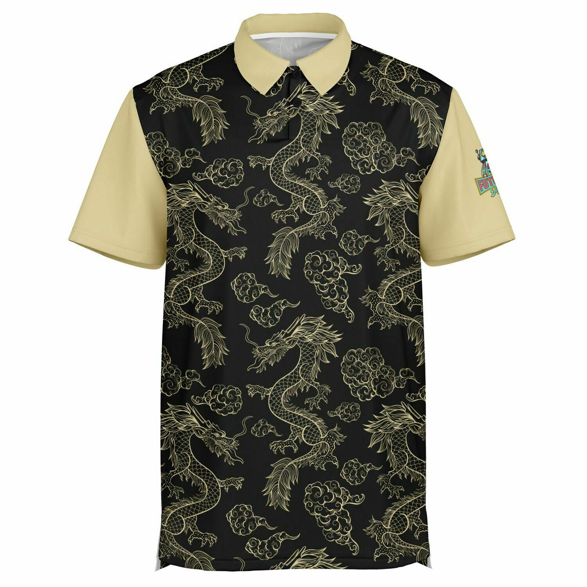 Golden Dragon Performance Golf Polo, Sweat Wicking