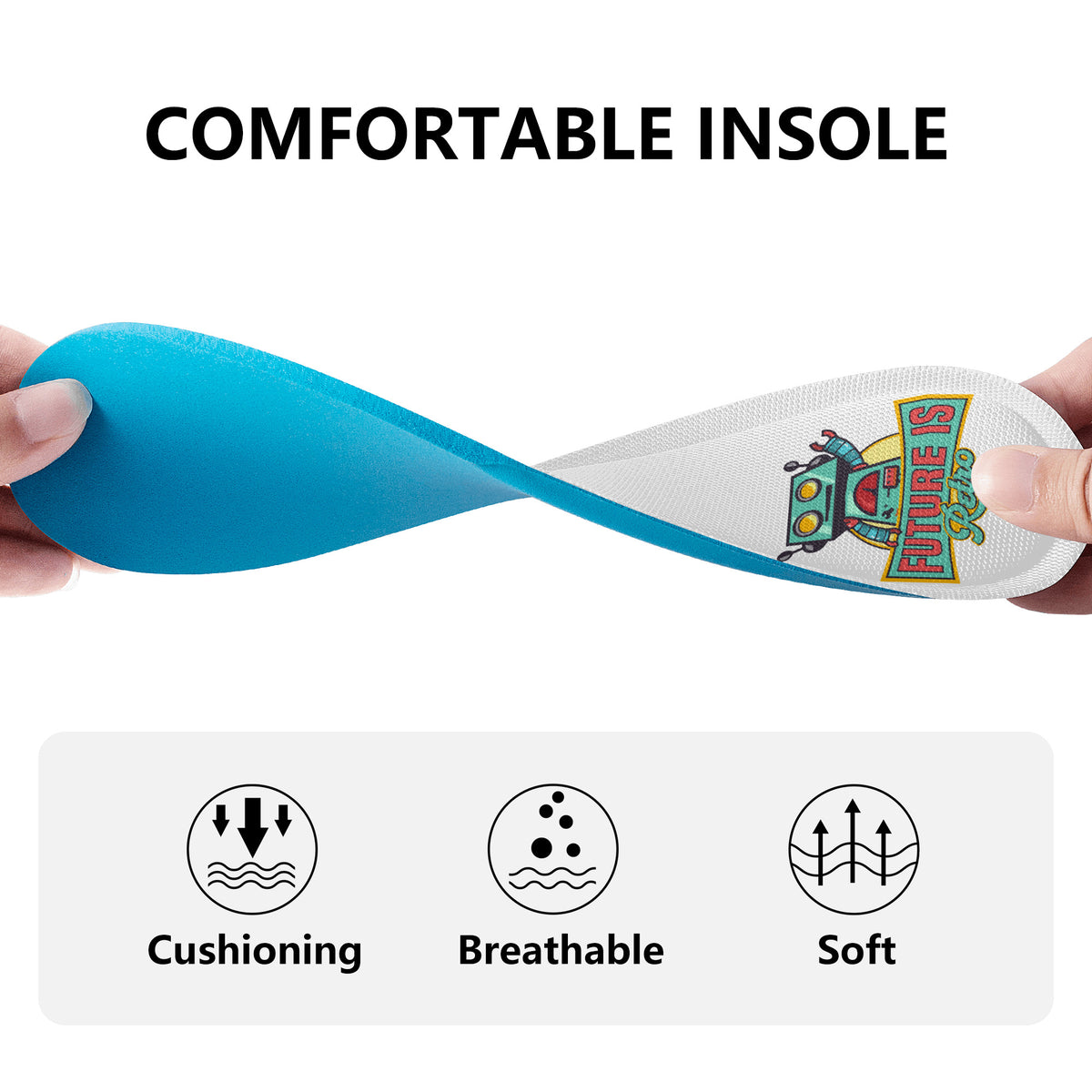 Vegan Leather Hi Tops Retro Vapourwave off of Kanagawa