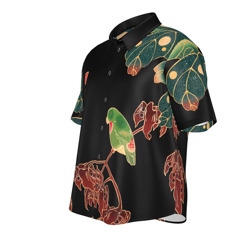 ukiyoe silk shirt side left