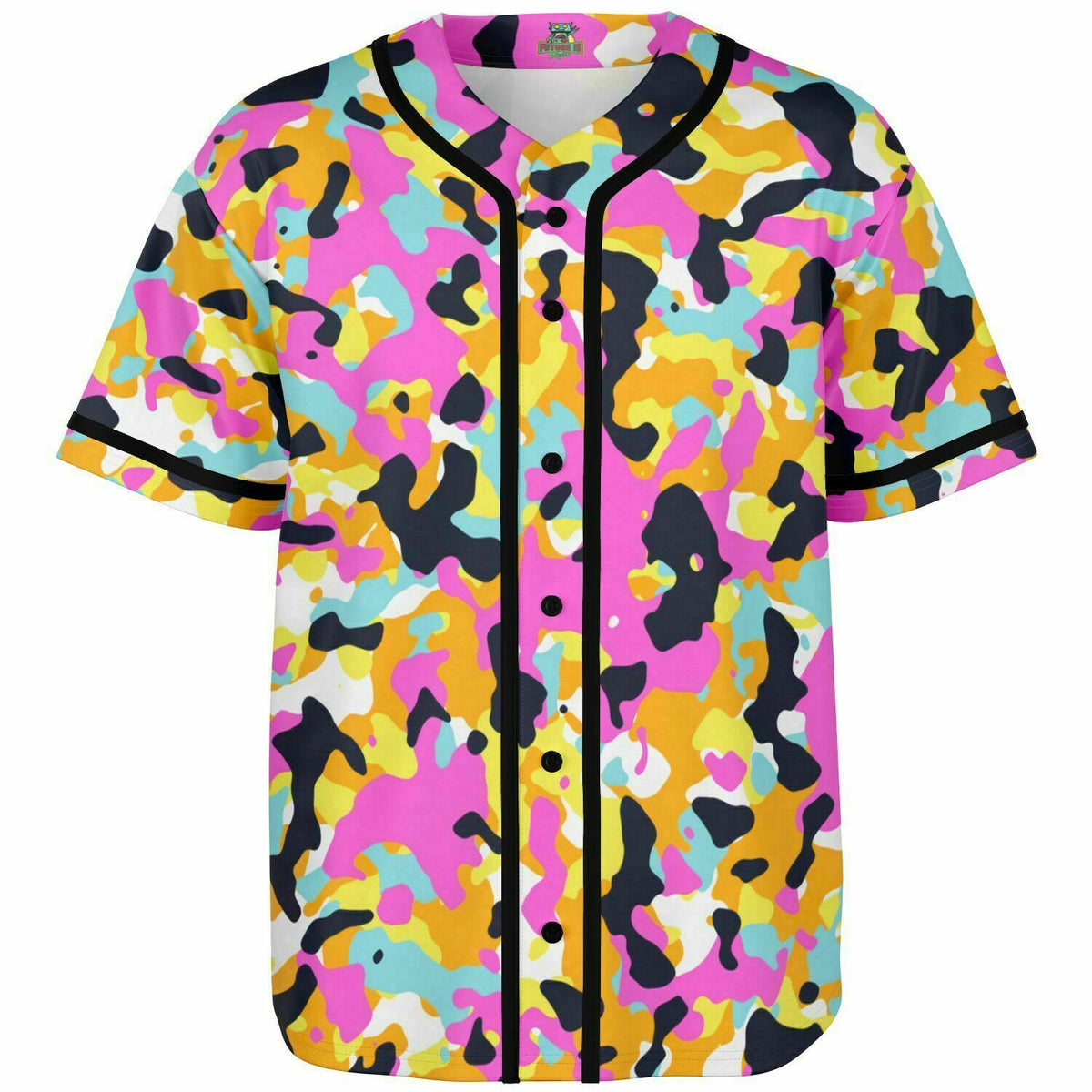 Y2K Urban Camo Baseball Jersey - AOP