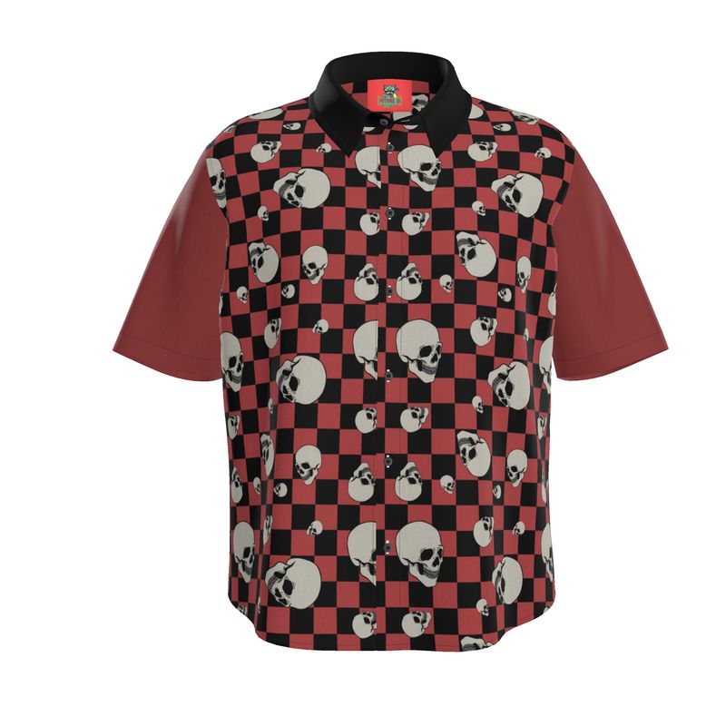 Short Sleeve Shirt, Retro Skull Rockabilly short Sleeve Shirt