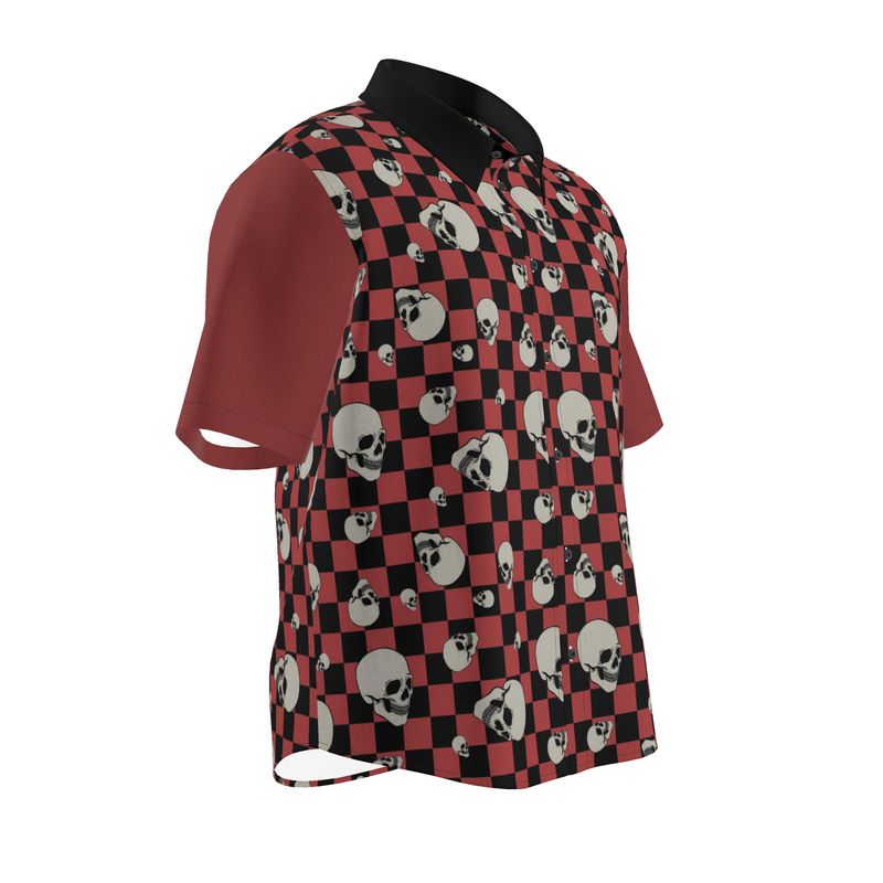 Short Sleeve Shirt, Retro Skull Rockabilly short Sleeve Shirt