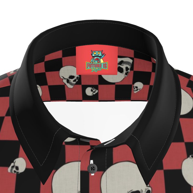 Short Sleeve Shirt, Retro Skull Rockabilly short Sleeve Shirt