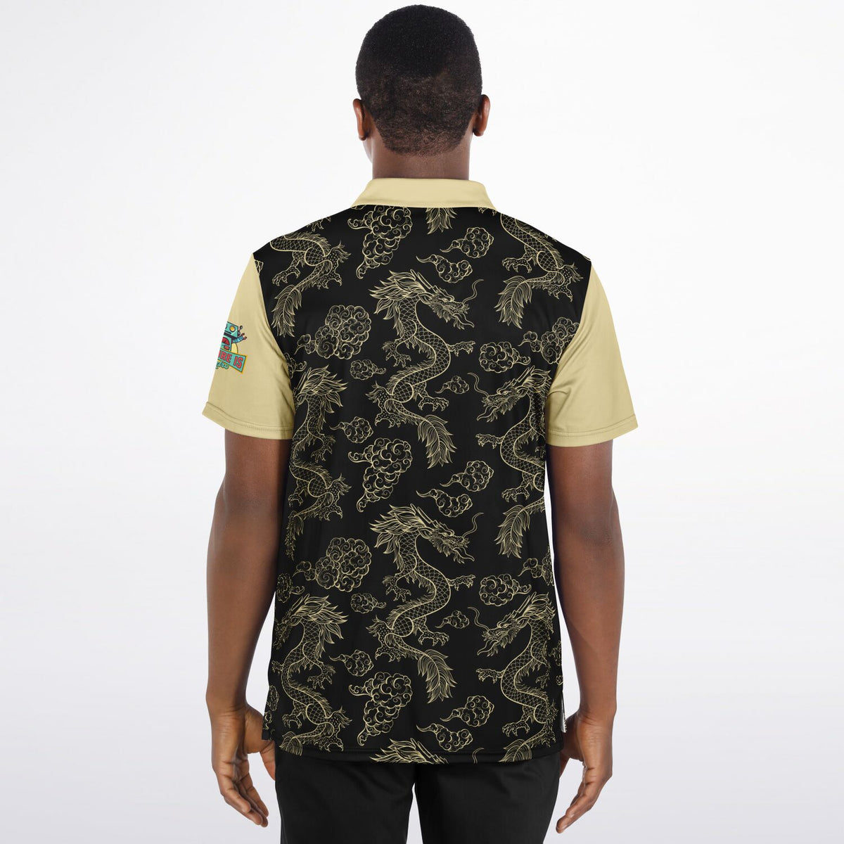 Golden Dragon Performance Golf Polo, Sweat Wicking
