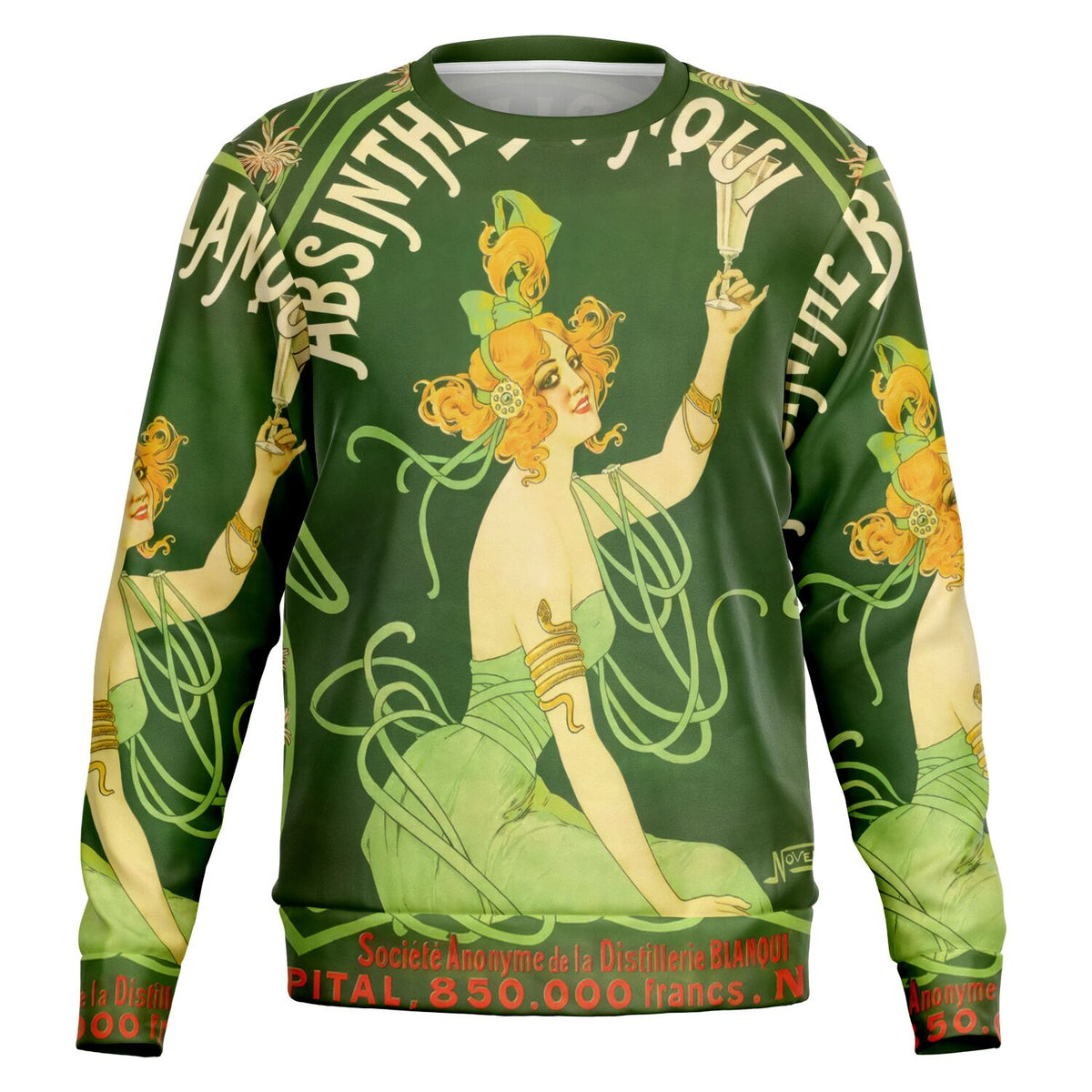 Vintage Absinthe Advert Art Nouveau Sweatshirt - Unisex Comfort