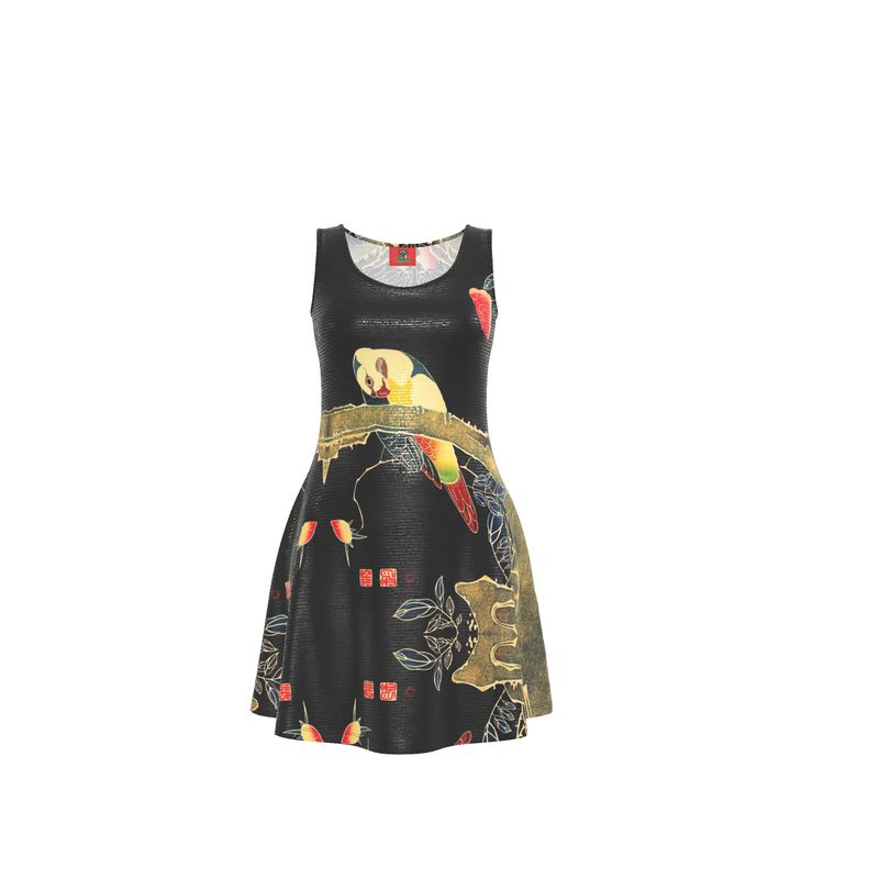 Japanese Art Print Skater Dress