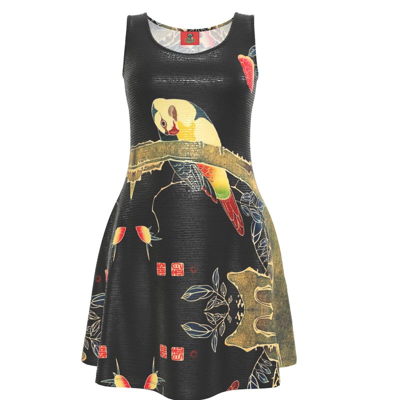 Japanese Art Print Skater Dress