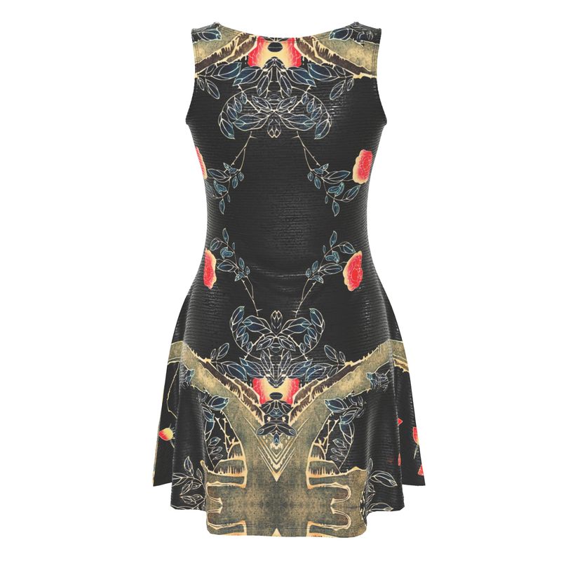 Japanese Art Print Skater Dress