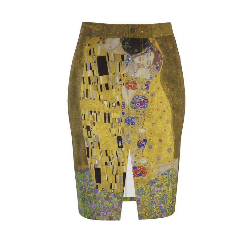 Pocket Denim Midi Skirt with Pockets – Klimt The Kiss