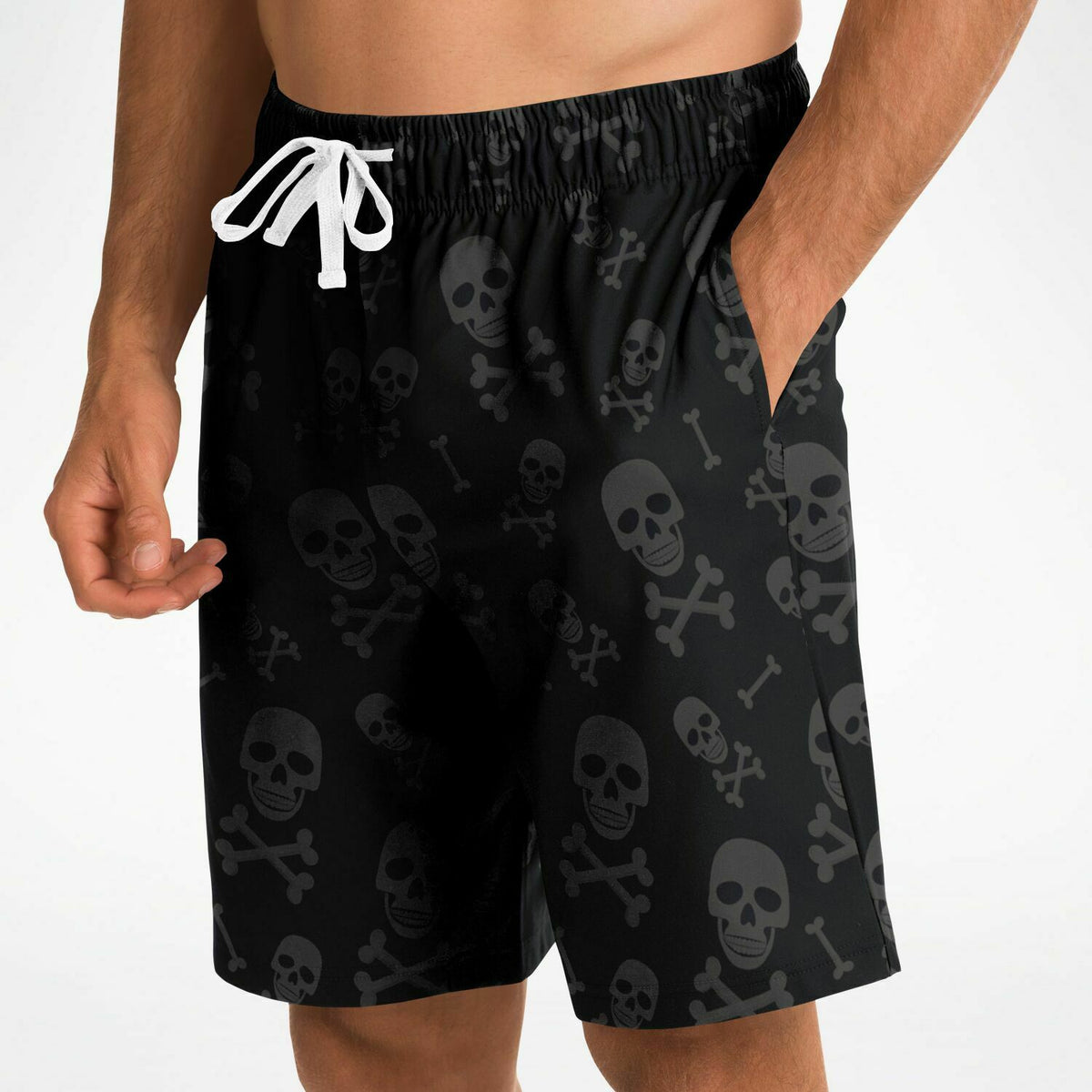 Skull and crossbones long shorts