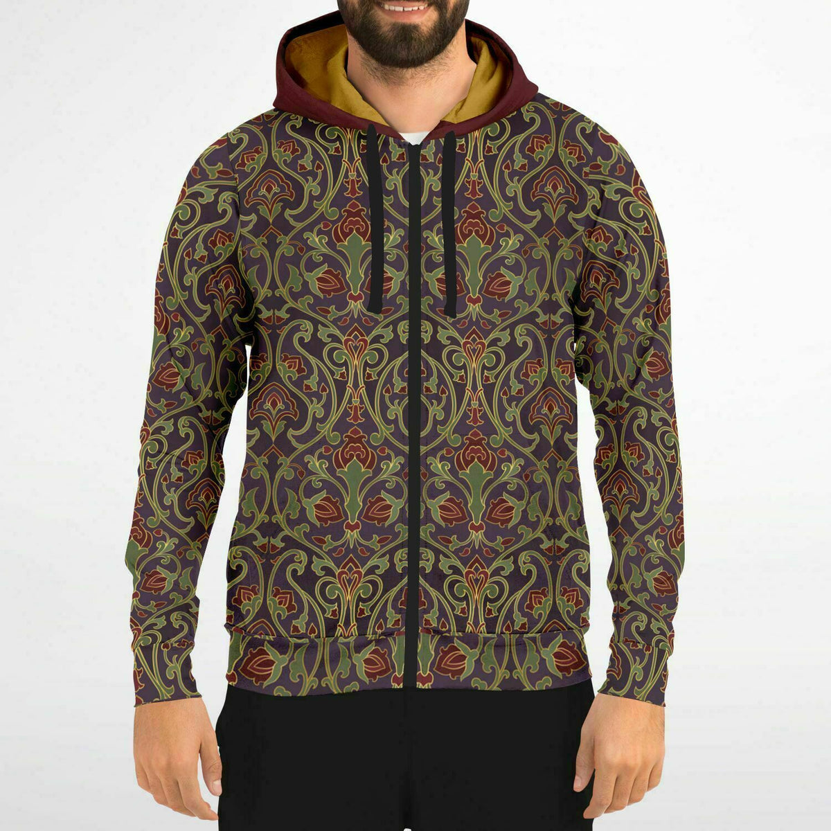 Art Deco Zip-Up Hoodie