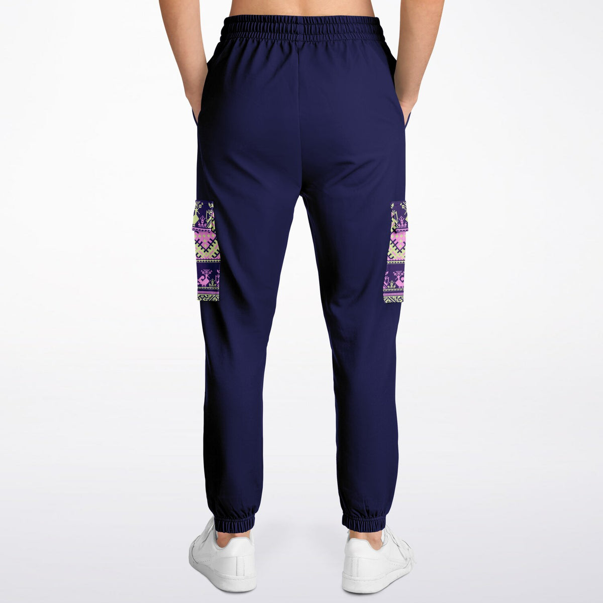 Cargo Sweatpants - AOP Purple Nordic Pockets