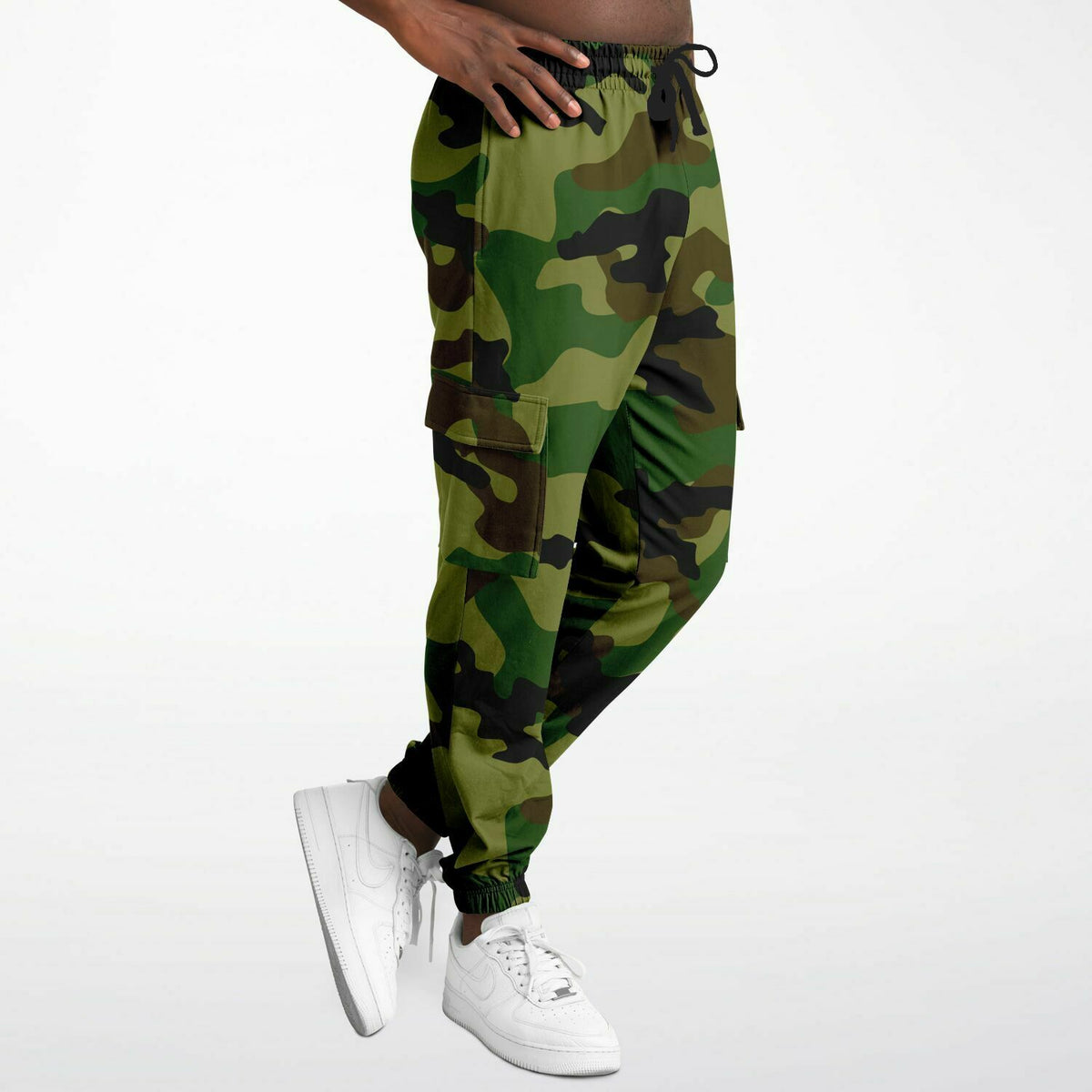 Green Camo Cargo Sweatpants