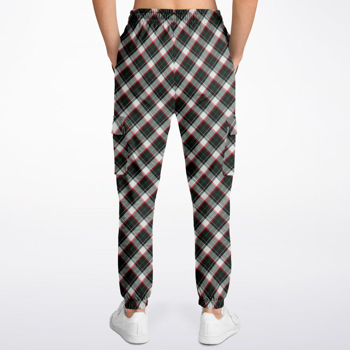 90s style Plaid Cargo Joggers
