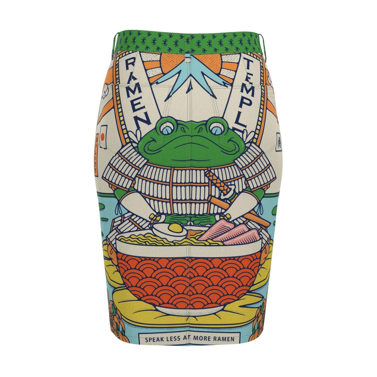 Pocket Denim Midi Skirt Harajuku Ramen